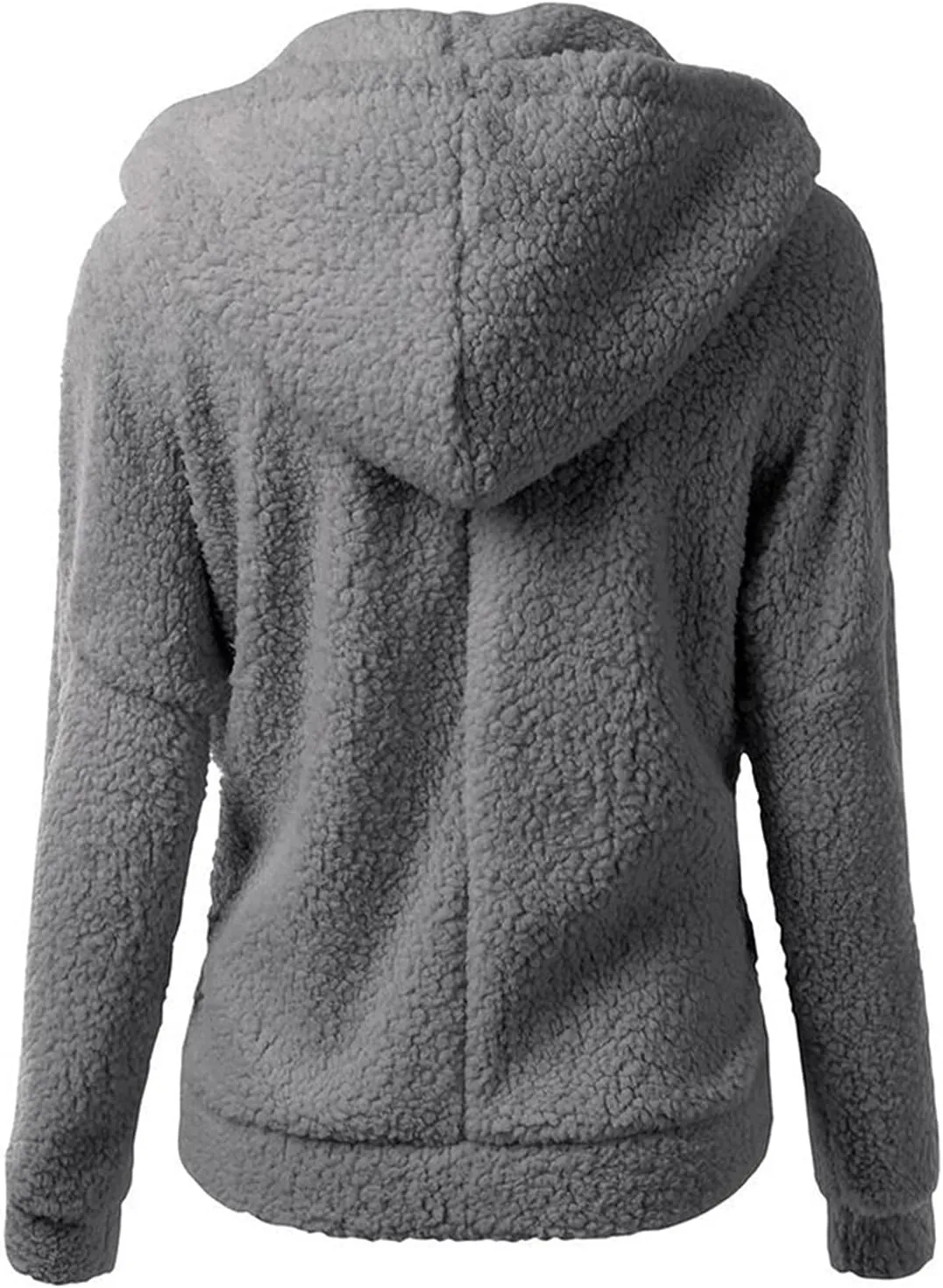 Womens Hooded Winter Coats 2022 Fashion Solid Soft Warm Zipper Wool Coat With Pocket Lightweight Slim Sweater Jacket