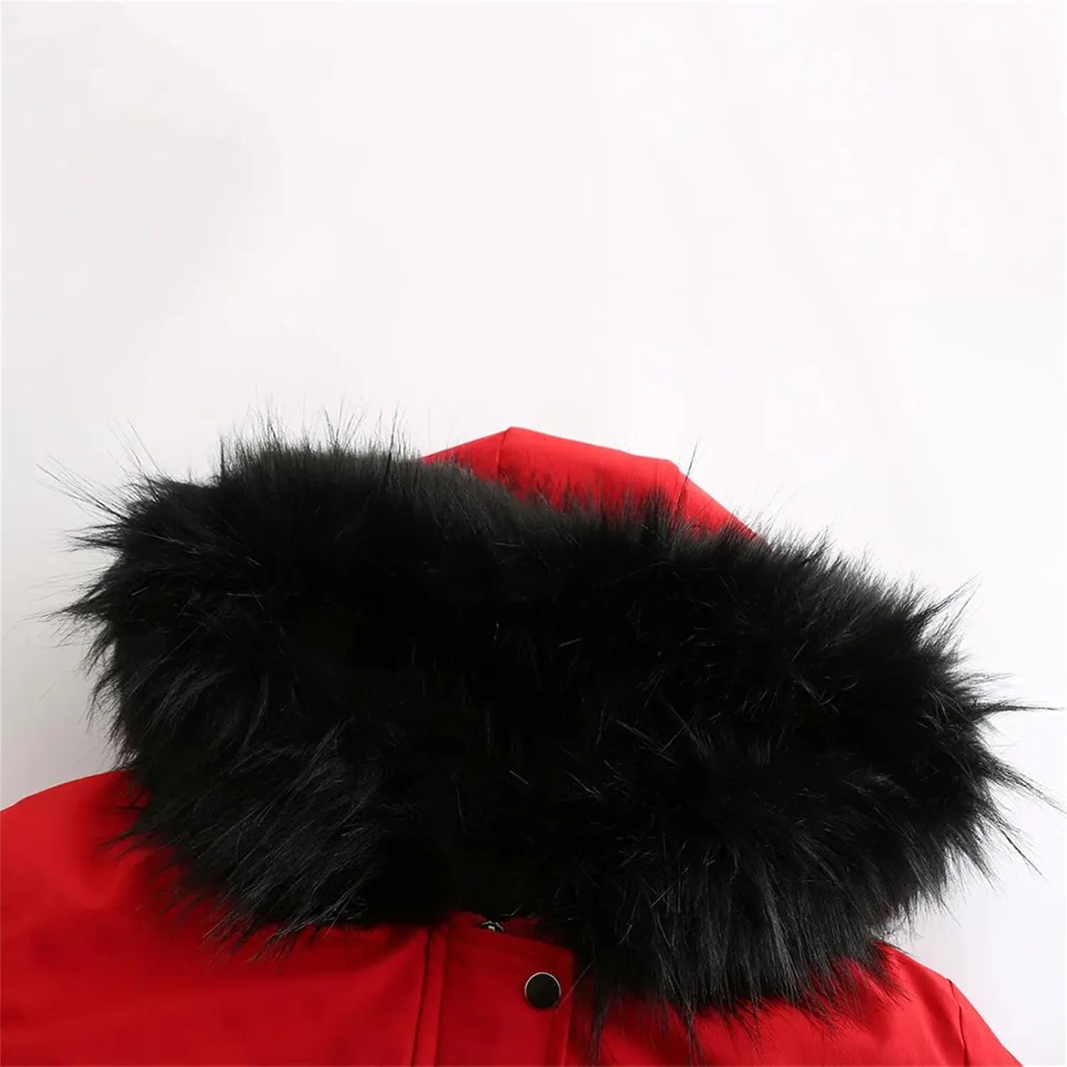 Women's Hooded Zipper Cotton-Padded Jacket Casual Warm Drawstring Waist Parka Coat