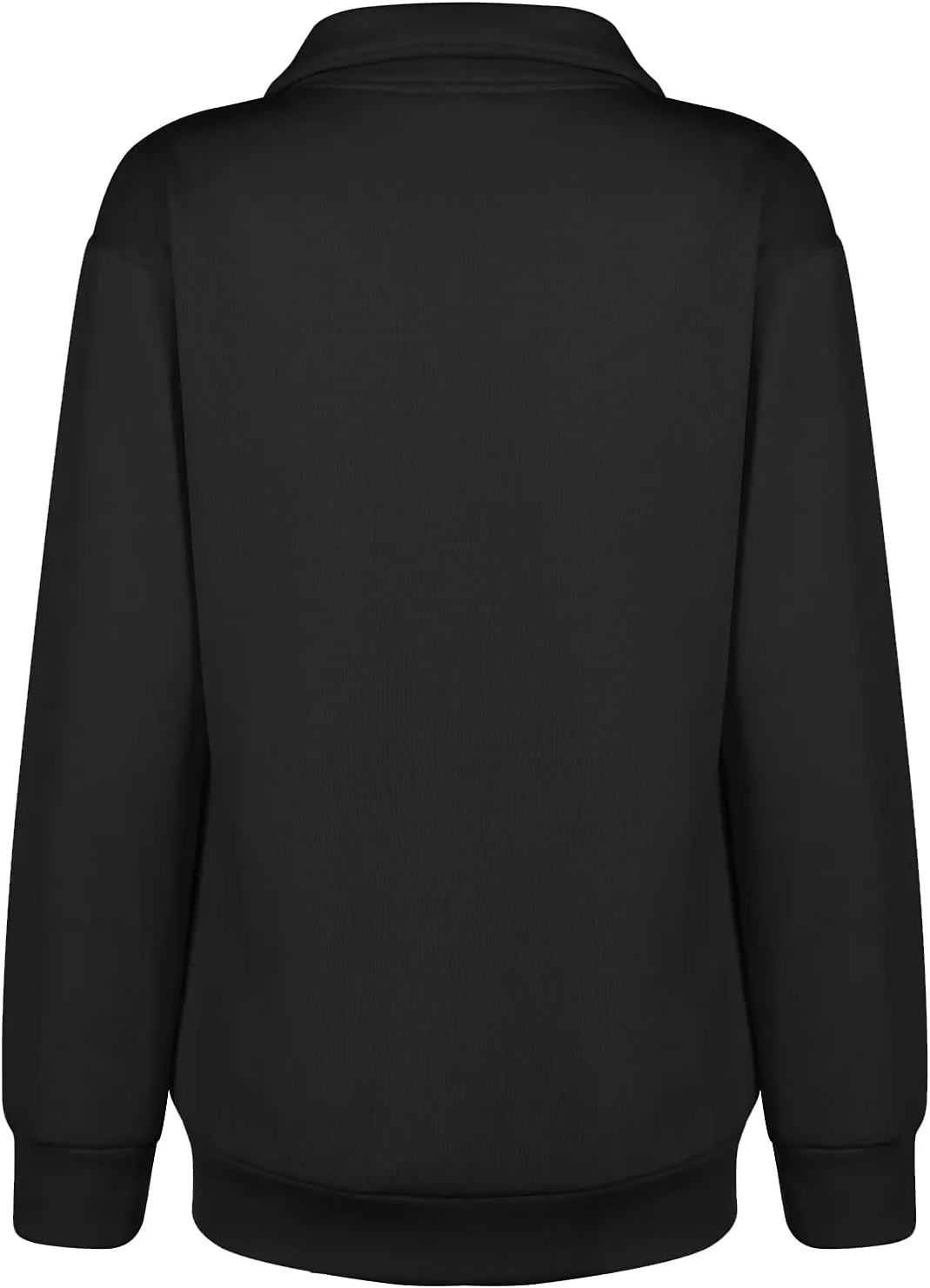 Womens Oversized Half Zip Sweatshirt Casual Long Sleeve Solid Color Soft Sweatshirt Pullover Jacket with Pocket