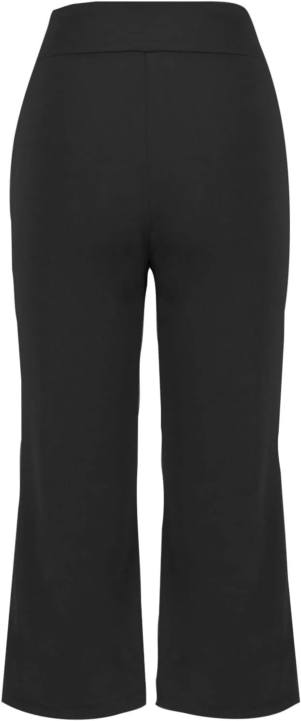 Womens Pants for Women Workout Gym Yoga High Cut Flared Wide Leg Plain Boot Cut Leg Summer Fall 2025