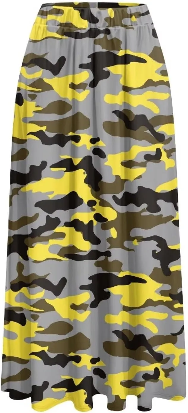 Womens Skirt Elastic High Waist A-Line Skirts for Dance Girls Soft Daily Wear Flowy Maxi Long Skirts for School