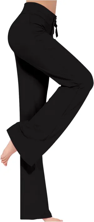 Women's Sports Yoga Pants Soft Bootcut Sweatpants High Waist Modal Cotton Flare Workout Pant Casual Trousers