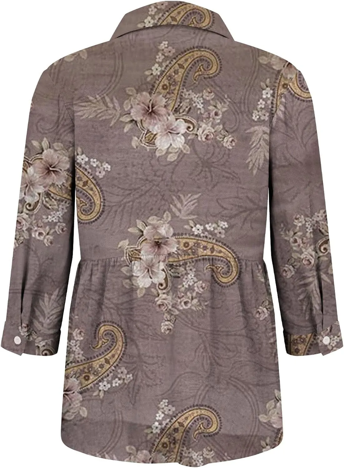Womens Tops Long Sleeve Short Sleeved Shirt Bat Sleeves Large Size Loose Waisted Cotton Button Down Shirts for