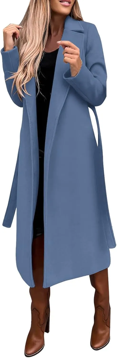Womens Trench Coat Waterproow Jacket Loose Fitting Warm Winter Outwear Fashion Lapel Rain Trench Coat Women with
