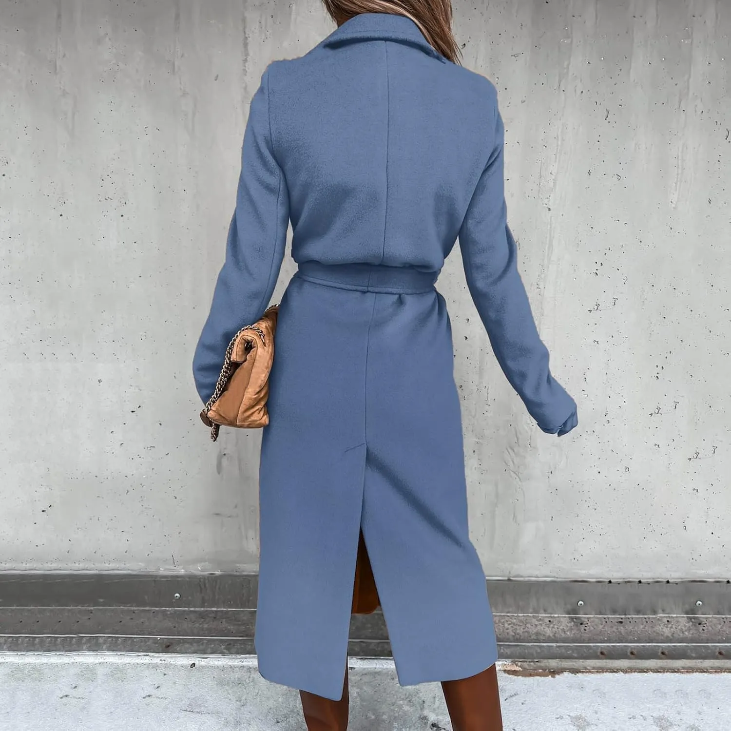 Womens Trench Coat Waterproow Jacket Loose Fitting Warm Winter Outwear Fashion Lapel Rain Trench Coat Women with