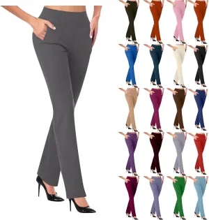 Womens Work Pants High 2024 High Waist Dress Pant Casual 4 Ways Stretch Yoga Pants Comfy Workout Business Pants