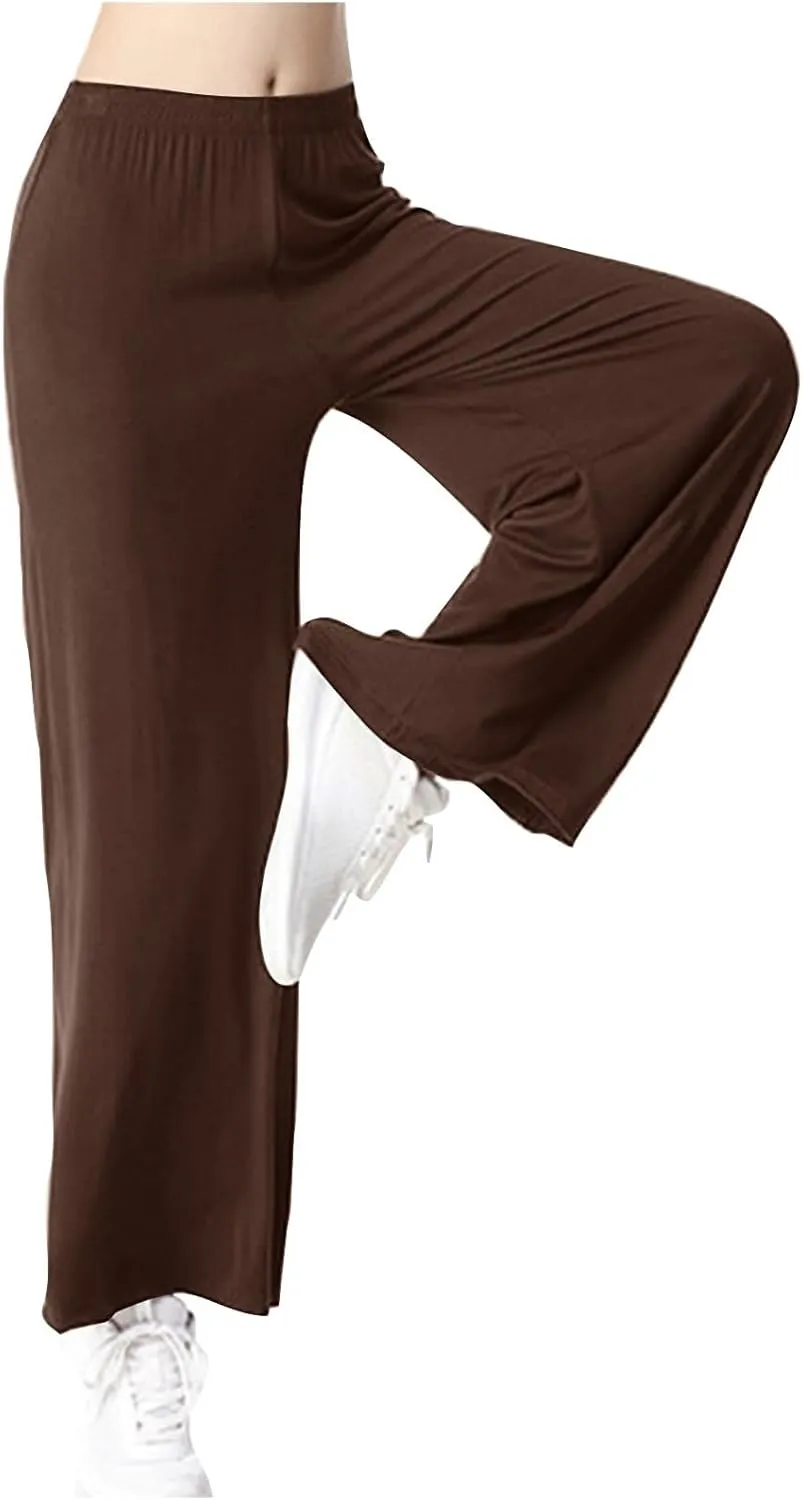 Work Out Athletic Yoga Pantyhose for Women High Cut Flared Wide Leg Pants Pantyhose Stockings Sweat Pants Women