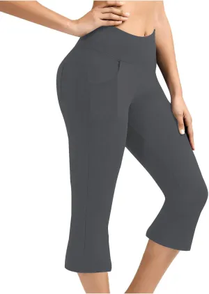 Work Out Gym Yoga Trousers Pants for Juniors Fall Summer High Cut Flare Wide Leg Trousers Pants Women 2025