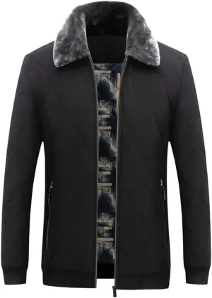Yeuyyben Parkas Men Winter Jacket Cotton Padded Thick Warm Outerwear Men Zipper Coats