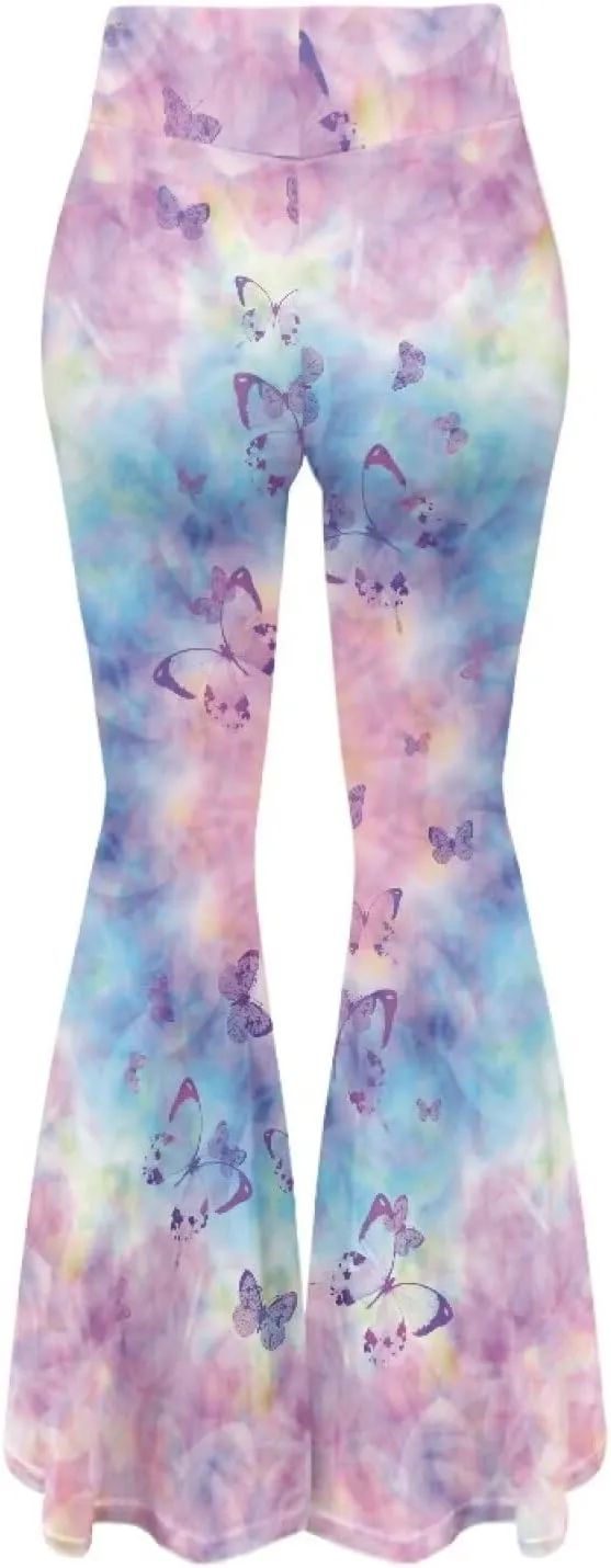 YEXIATODO Flared Yoga Pants for Women Bootleg Yoga Pants Bell Bottom Pants Soft Flared Leggings Hippie Pants Tights