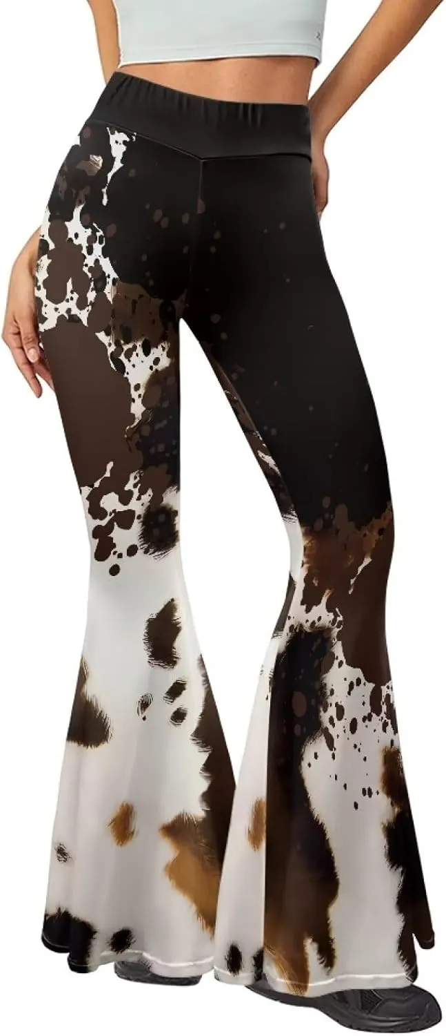 YEXIATODO Flared Yoga Pants for Women Bootleg Yoga Pants Bell Bottom Pants Soft Flared Leggings Hippie Pants Tights