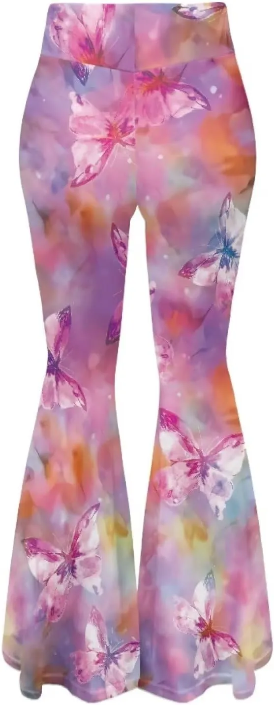 YEXIATODO Flared Yoga Pants for Women Girls Bootleg Yoga Pants Bell Bottom Pants Soft Flared Leggings Hippie Pants Tights