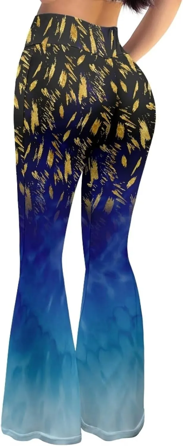 YEXIATODO Flared Yoga Pants for Women Girls Bootleg Yoga Pants Bell Bottom Pants Soft Flared Leggings Hippie Pants Tights