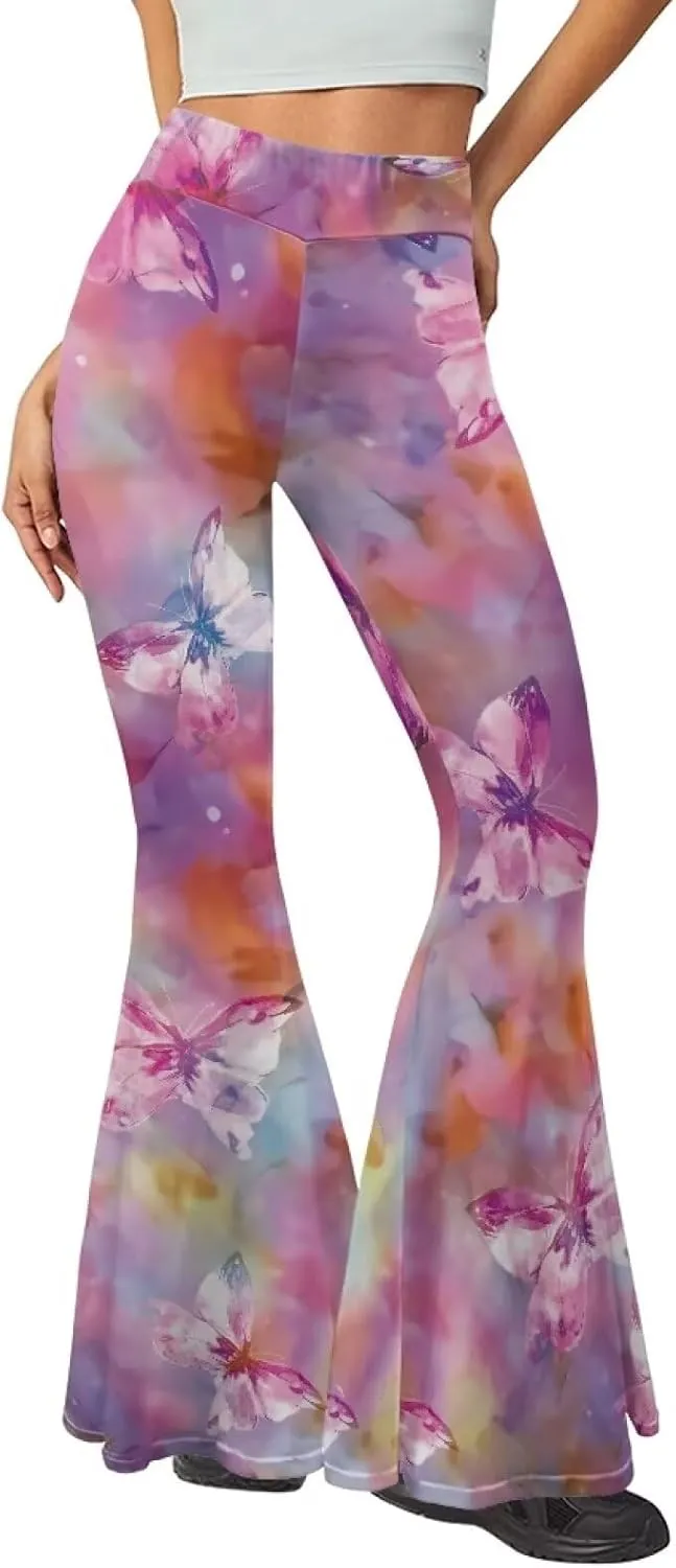 YEXIATODO Flared Yoga Pants for Women Girls Bootleg Yoga Pants Bell Bottom Pants Soft Flared Leggings Hippie Pants Tights
