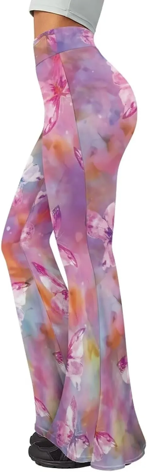 YEXIATODO Flared Yoga Pants for Women Girls Bootleg Yoga Pants Bell Bottom Pants Soft Flared Leggings Hippie Pants Tights