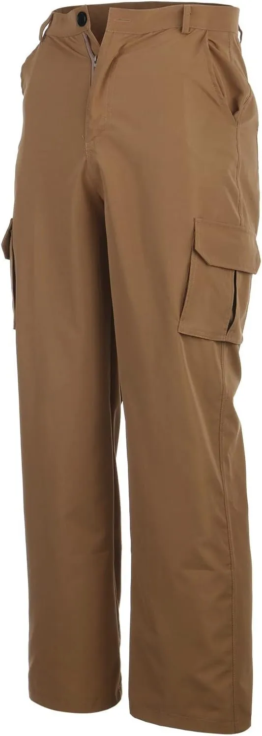 Ymosrh Mens Large Tall Pants Men's Slim Fashion Solid Color Casual Pants Multi Pocket Straight Cargo Pants Stretch