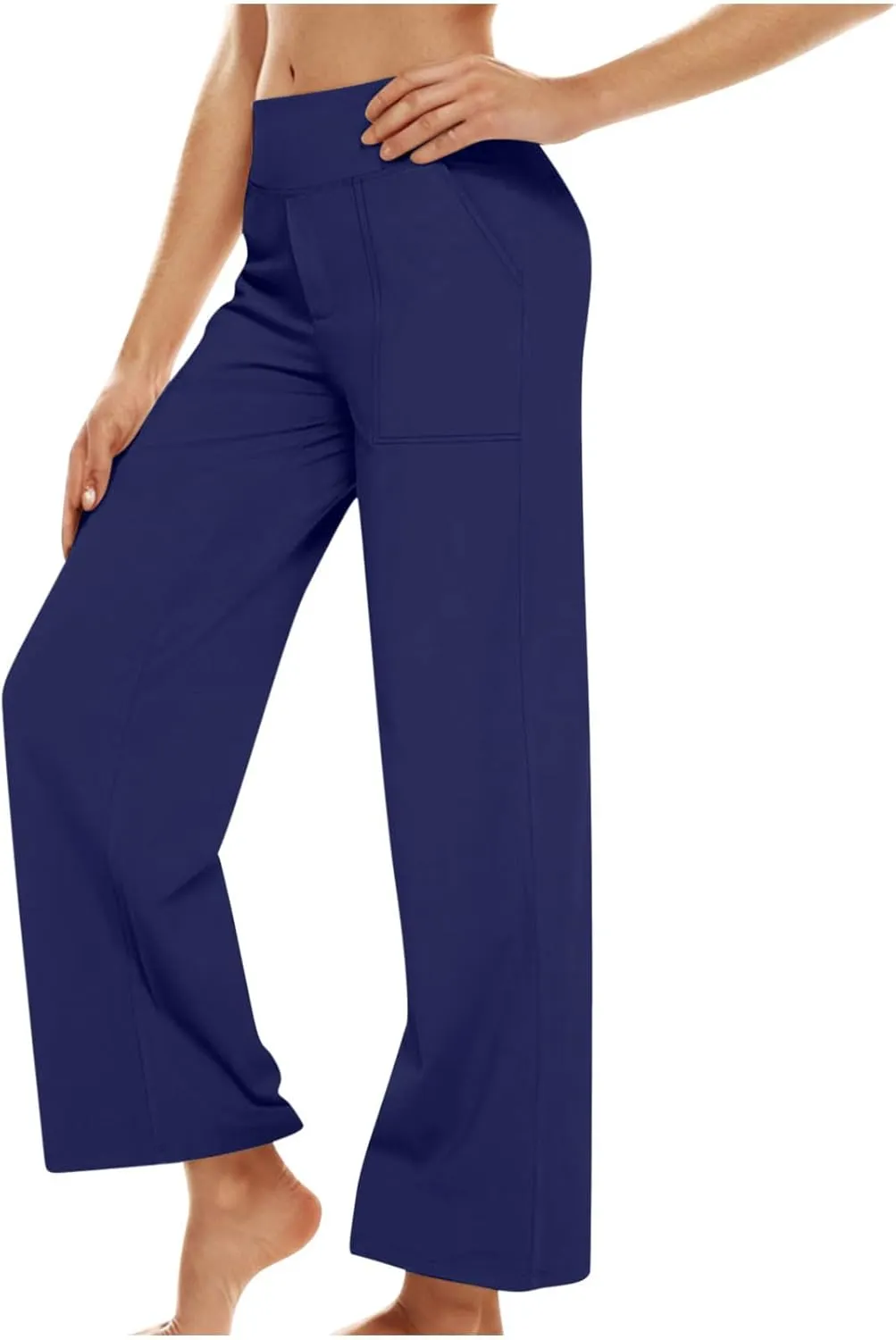 Yoga Pants Women Wide Leg Trouser with Pockets High Waist Stretch Dress Slacks Casual Sweatpants Petite/Regular/Tall