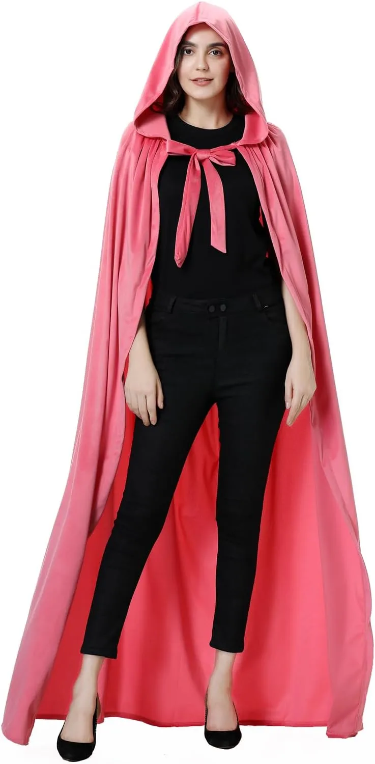 yolsun Unisex Adult Deluxe Wool-Blend Hooded Cloak Dutch Velvet Cape for Halloween Cosplay Costumes