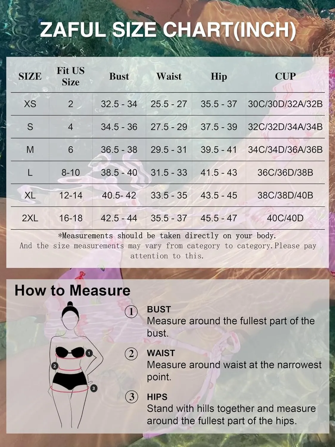 ZAFUL Women's Halter Triangle Bikini Set Crochet Boho Floral Swimsuit Cut Out Tie Side Two Piece Bathing Suit
