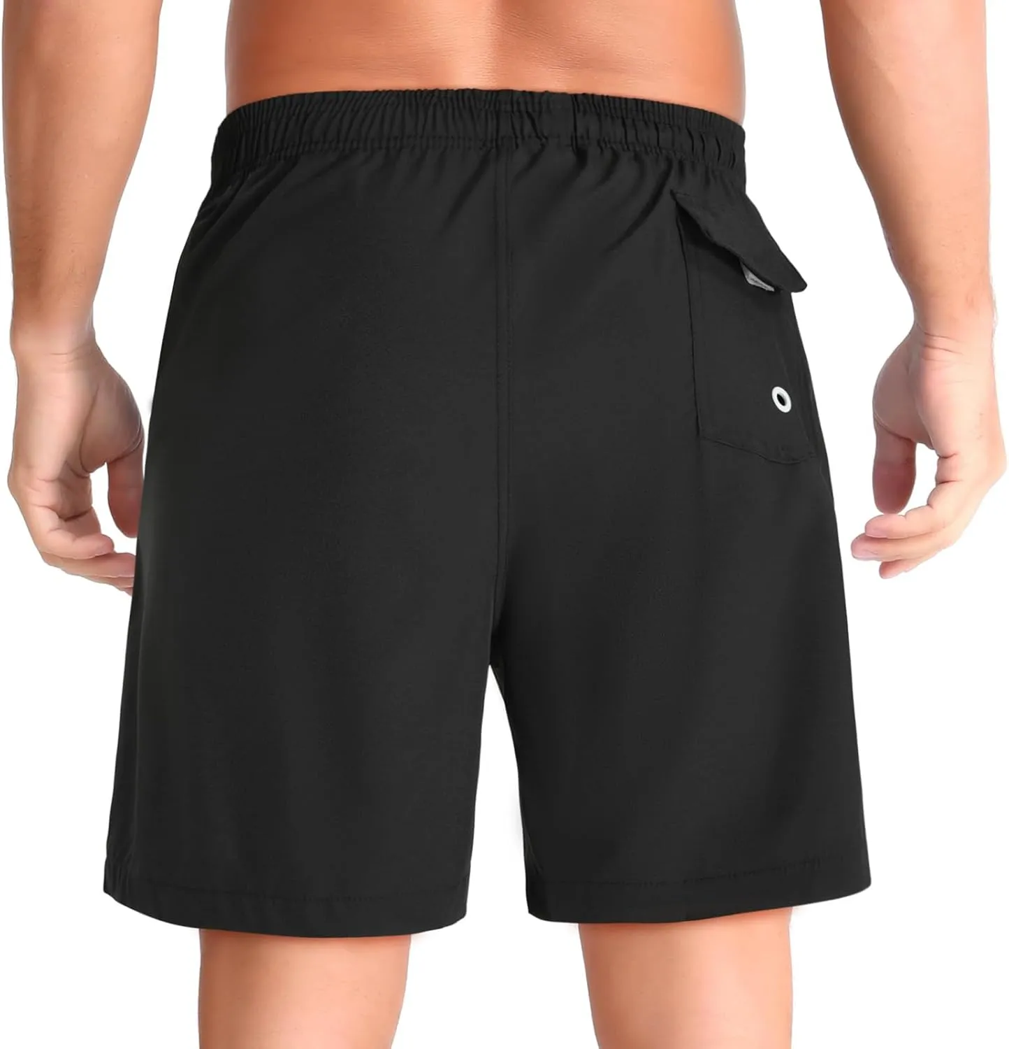 zeetoo Mens Swim Trunks with Compression Liner 5.5" Quick Dry Swim Shorts with Zipper Pockets Bathing Suit