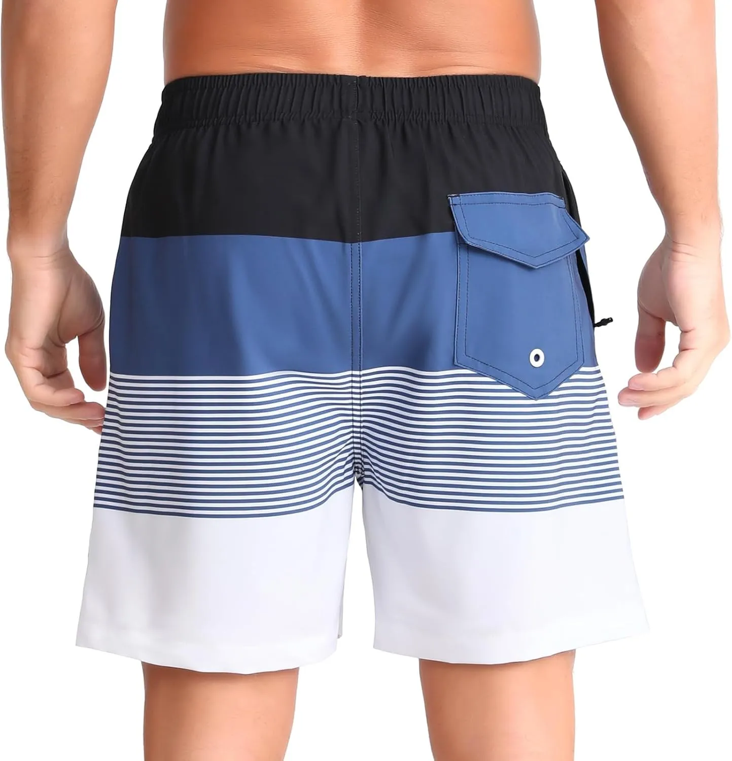 zeetoo Mens Swim Trunks with Compression Liner 5.5" Quick Dry Swim Shorts with Zipper Pockets Bathing Suit