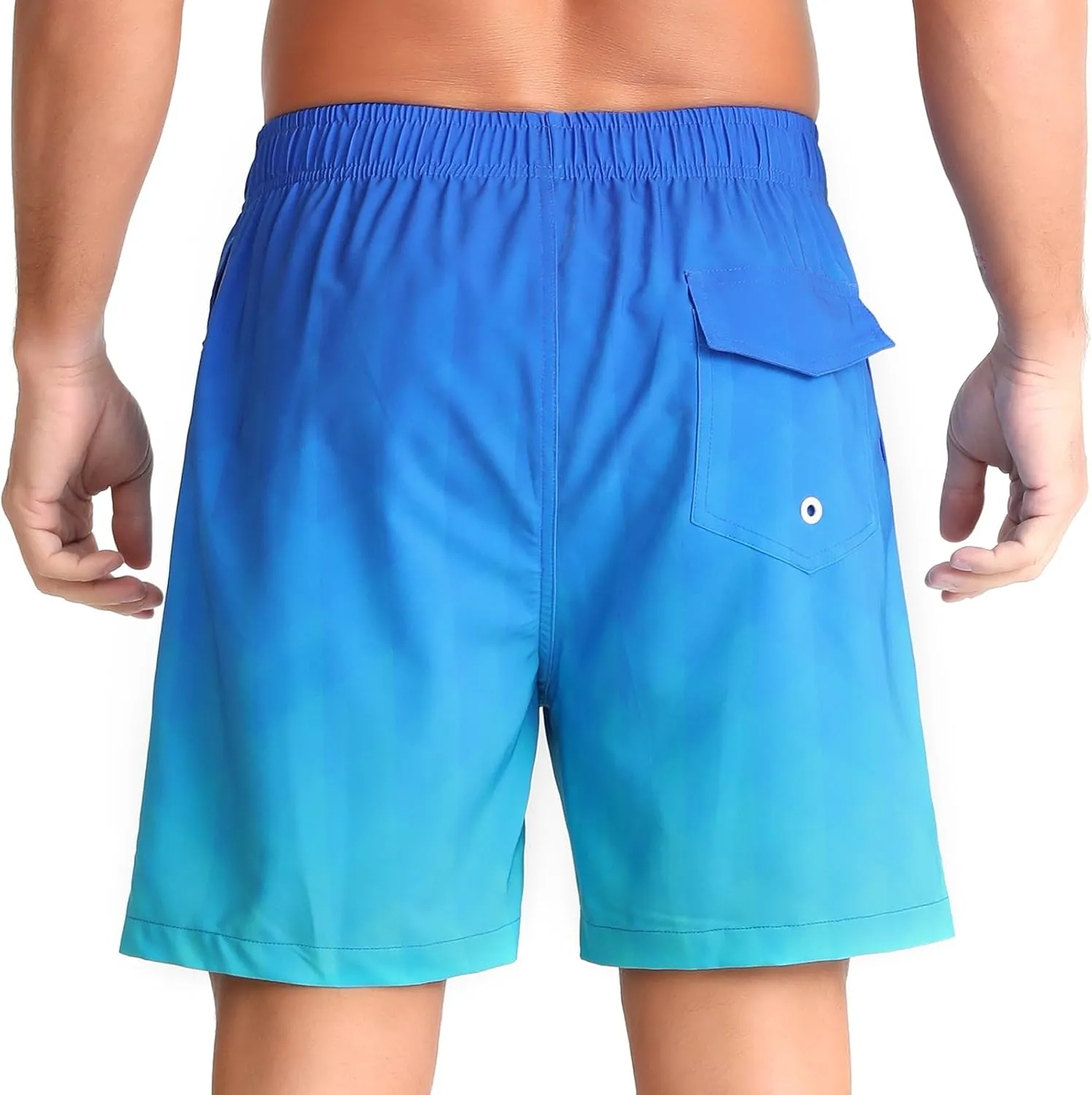 zeetoo Mens Swim Trunks with Compression Liner 5.5" Quick Dry Swim Shorts with Zipper Pockets Bathing Suit