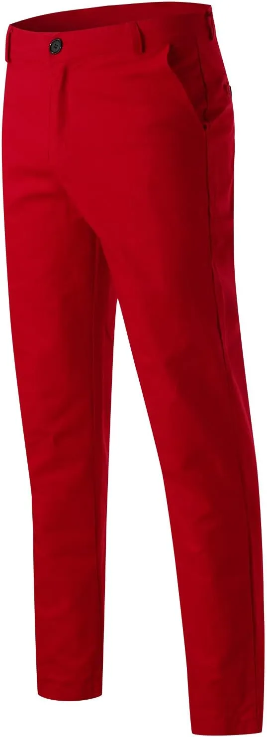ZYXTIM Mens Work Chino Pants Slim Fit Tapered Cotton Fashion Business Casual Trousers Stertch Durable Ripstop Athletic Pants